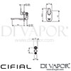 Cifial 32402T2.U TH251 2H Wall Basin Mixer Dimensions